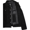 image:imageMens Real Suede Trucker Jacket  Vintage Style Suede Jackets for MenBlack