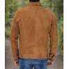 image:imageMens Real Suede Trucker Jacket  Vintage Style Suede Jackets for MenBrown