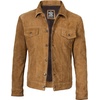 image:imageMens Real Suede Trucker Jacket  Vintage Style Suede Jackets for MenBrown