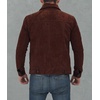 image:imageMens Real Suede Trucker Jacket  Vintage Style Suede Jackets for MenDark Brown