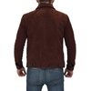 image:imageMens Real Suede Trucker Jacket  Vintage Style Suede Jackets for MenDark Brown