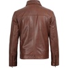 image:imageReal Lambskin Men Leather Jacket Vintage Style Shirt CollarCognac