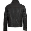 image:imageTrucker Leather Jacket Men  Vintage Style Real Lambskin Leather Jackets for Men with Button ClosureMaroon Wax Washed Black New