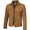 image:imageMens Real Suede Trucker Jacket  Vintage Style Suede Jackets for MenBrown