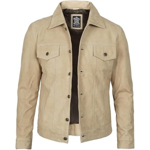 image:imageMens Real Suede Trucker Jacket  Vintage Style Suede Jackets for MenCamel